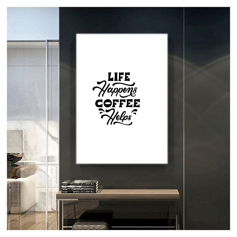 تابلو شاسی مدل  آشپزخانه و کافه طرح قهوه T19 | دنیای قاب