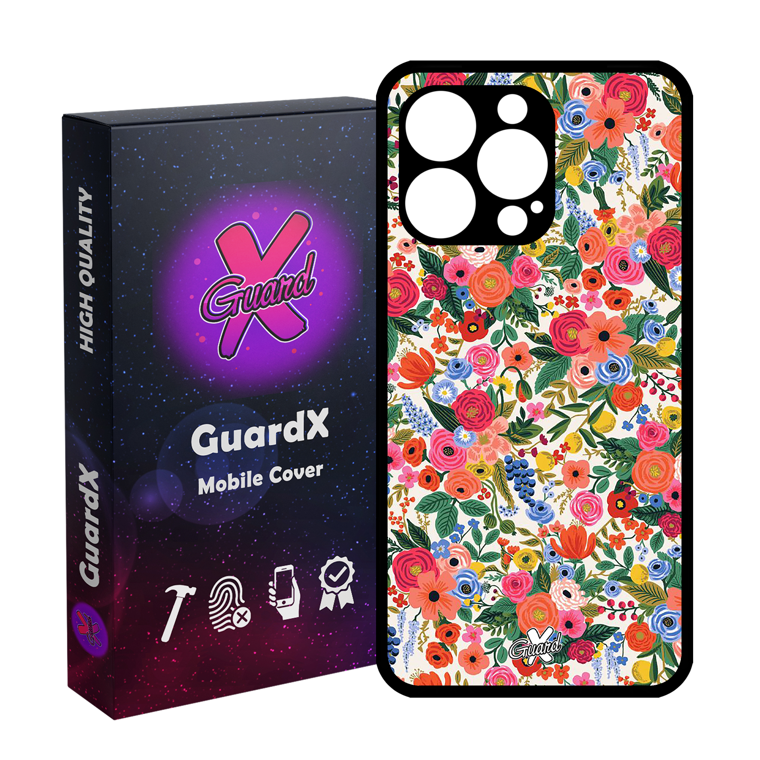 کاور گارد ایکس طرح گل مدل Glass10247 مناسب برای گوشی موبایل اپل iPhone 13 Pro