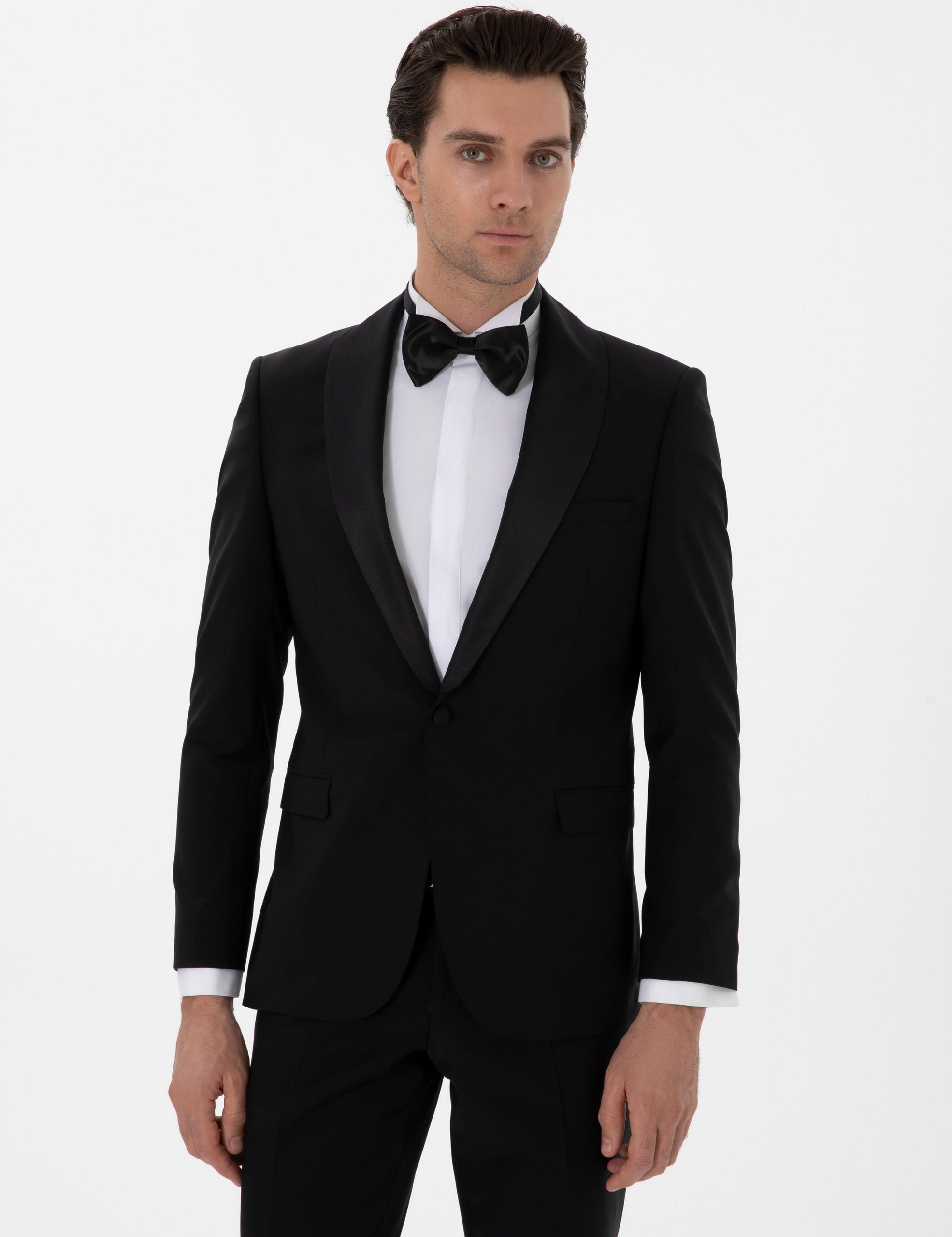 کت و شلوار مردانه مشکی کاشارل