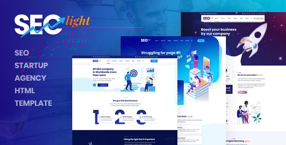 دانلود قالب HTML سئو و استارتاپ Seclight