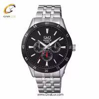 ساعت مچی اورجینال کیو اند کیو مردانه سه موتوره فول تایم نقره ای | نقره ای | مشکی | کد رفرنس CE02J402Y