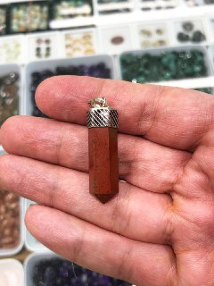 پلاک منشور جاسپر قرمز اصل 2092