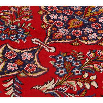 فرش قدیمی دستبافت شش و نیم متری طرح لچک ترنج 9912115