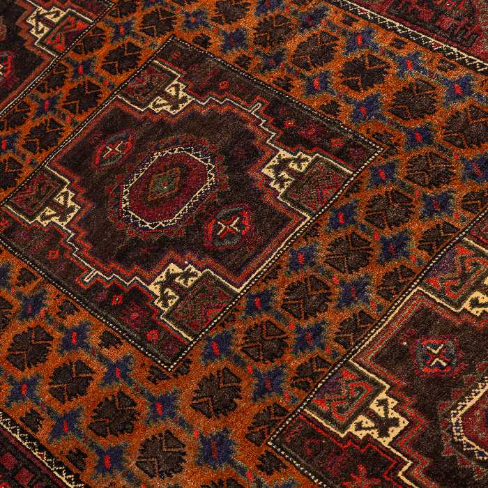 فرش دستبافت دو و نیم متری مدل نقشه بلوچ  کد 33.1835