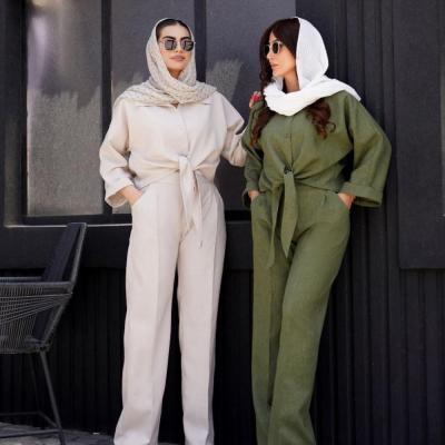 ست دوتیکه شومیز و شلوار مدل نازگل