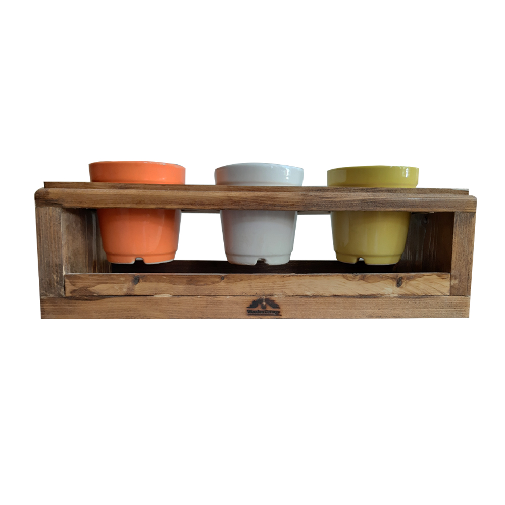 استند گلدان و گلدان مدل مینا SR مجموعه 4 عددی