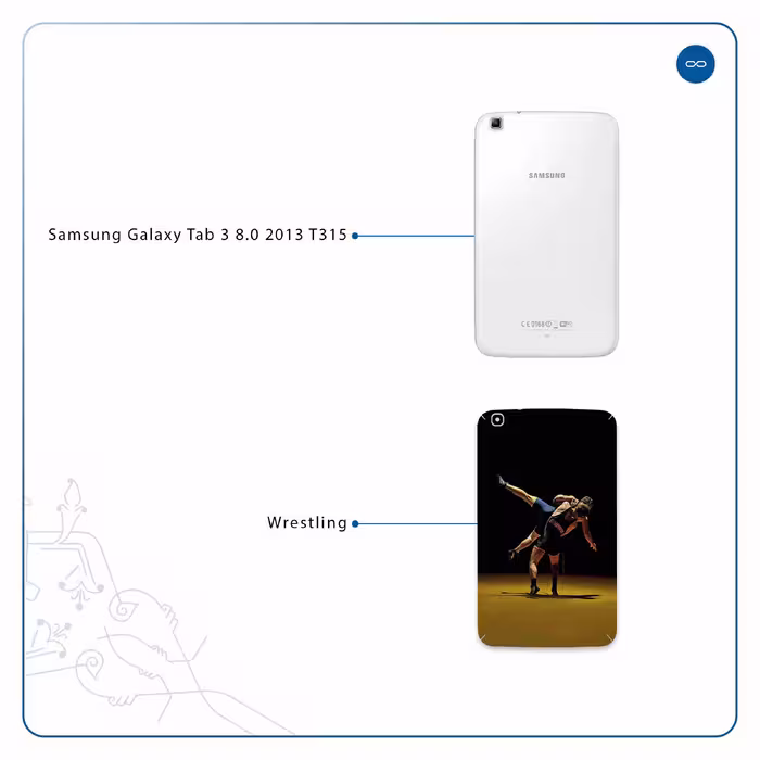 برچسب پوششی ماهوت مدل Wrestling مناسب برای تبلت سامسونگ Galaxy Tab 3 8.0 2013 T315