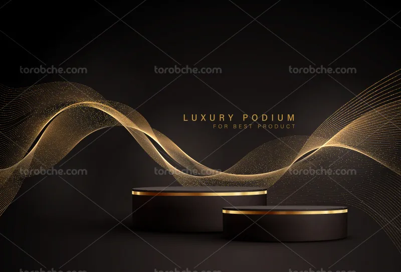 وکتور بک استیج استوانه ای مناسب برای طراحی | گرافیک با طعم تربچه