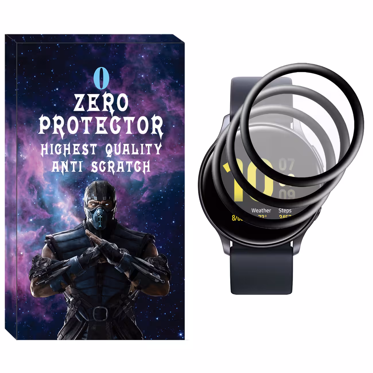 محافظ صفحه نمایش نانو زیرو مدل NZO مناسب برای ساعت هوشمند سامسونگ Galaxy Watch Active 40mm بسته سه عددی