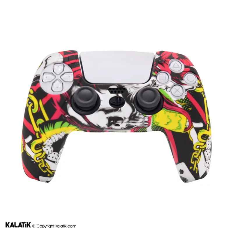 کاور سیلیکونی مناسب برای دسته کنسول بازی سونی PlayStation 5 طرح Skull Chain