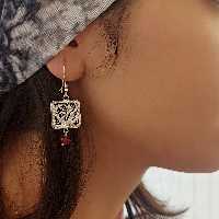 گوشواره نقره طرح هور