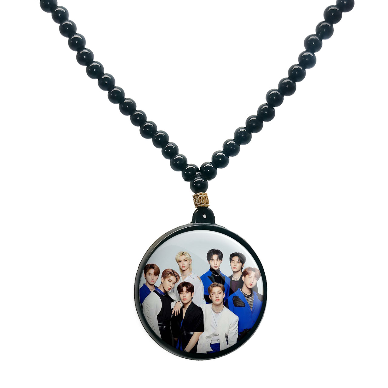 گردنبند پرمانه طرح straykids کد pmd.12205 مدل دو طرفه