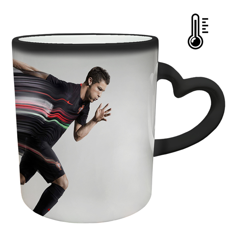 ماگ حرارتی مدل دسته قلبی اکلیلی طرح رونالدو کد 3