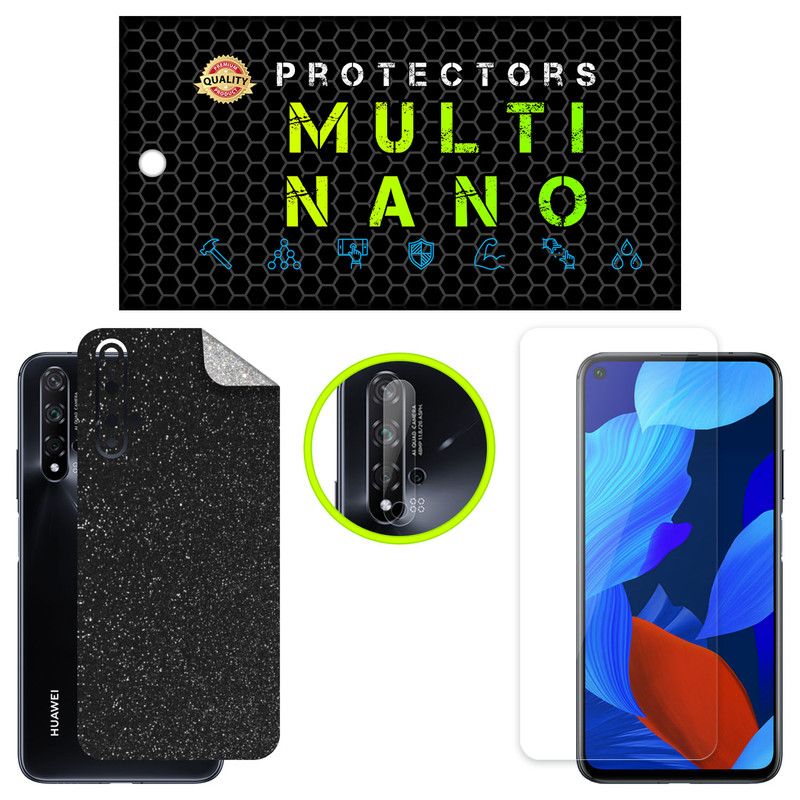 محافظ صفحه نمایش مولتی نانو مدل X-SLFG مناسب برای گوشی موبایل هوآوی Nova 5T به همراه برچسب پوششی و محافظ لنز دوربین | کالا برتری