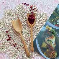 سرتاس چوبی دست ساز بارلی دسته بلند 20 سانتی چوب راش
