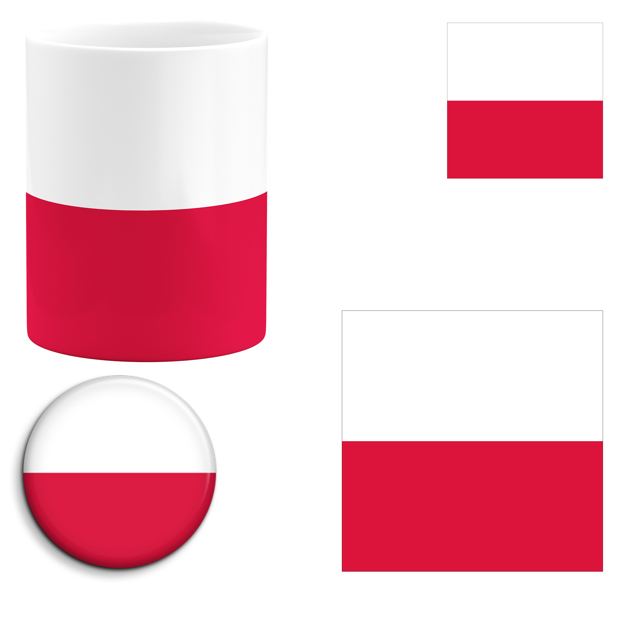 ست هدیه ماگ طرح پرچم لهستان مدل Poland کد 01