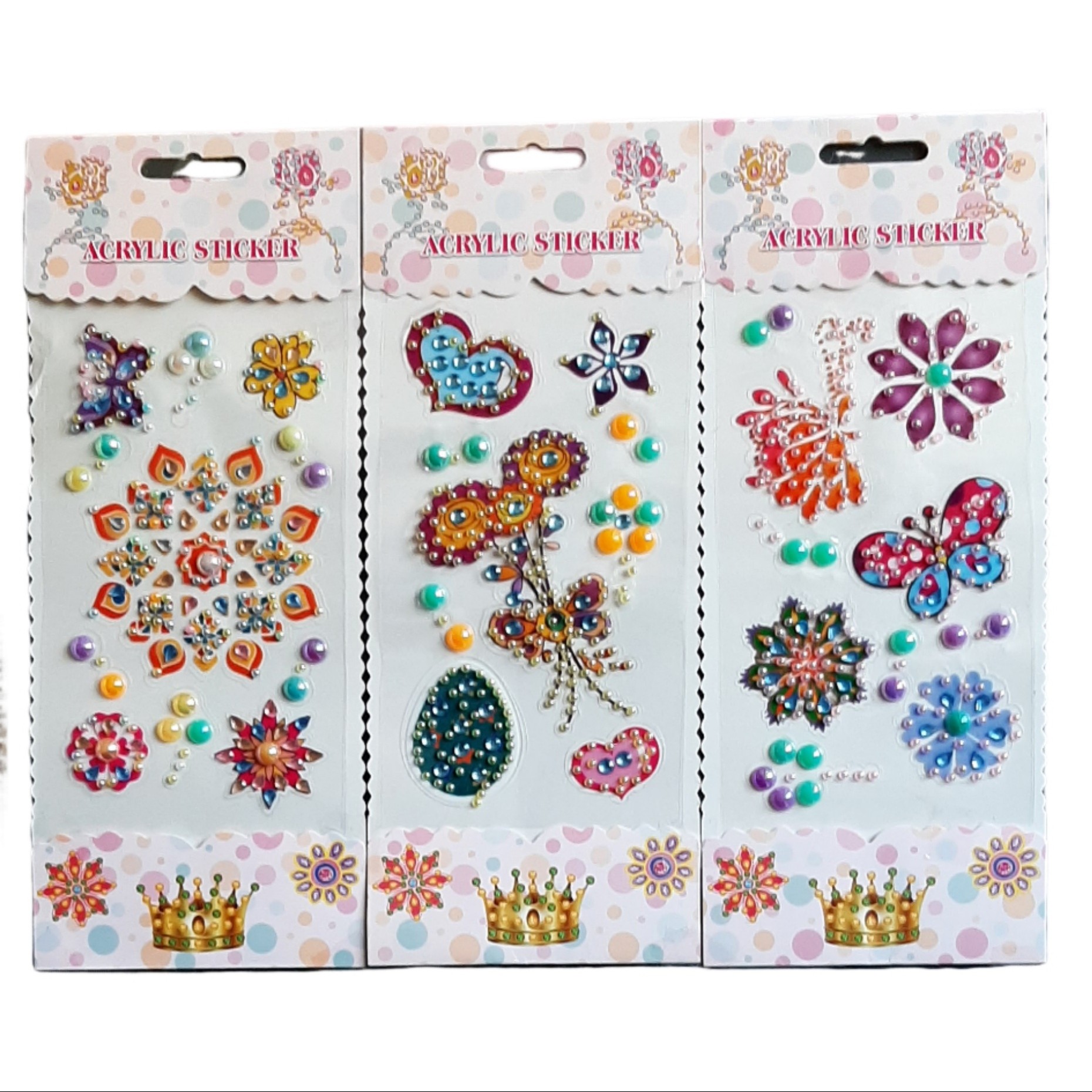 برچسب نگین 3ورقی 