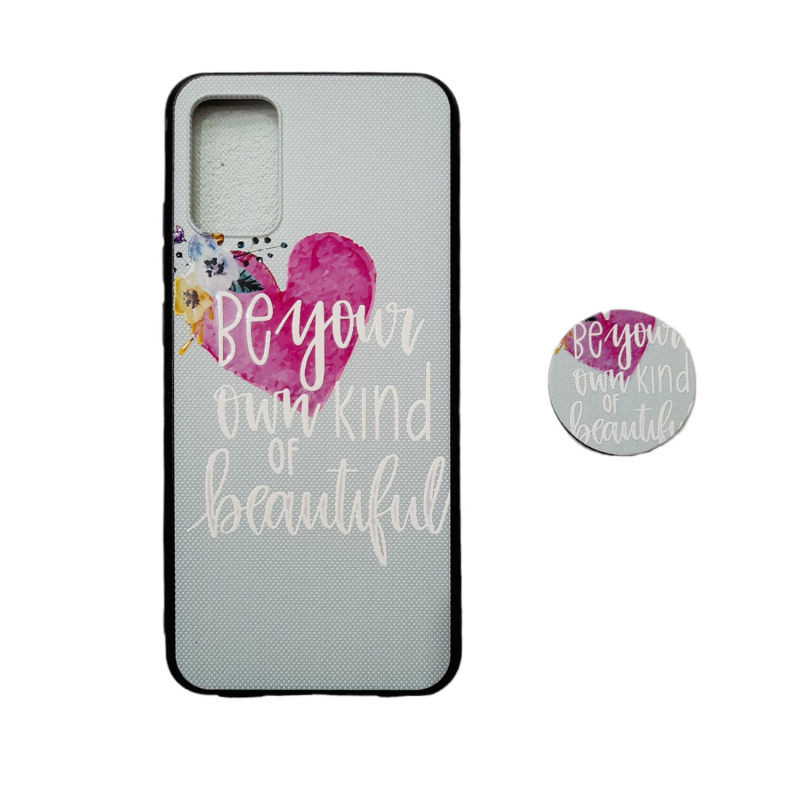 کاور طرح آبرنگی مدل a03s مناسب برای گوشی موبایل سامسونگ Galaxy A03S / A02S / M02S به همراه پاپ سوکت