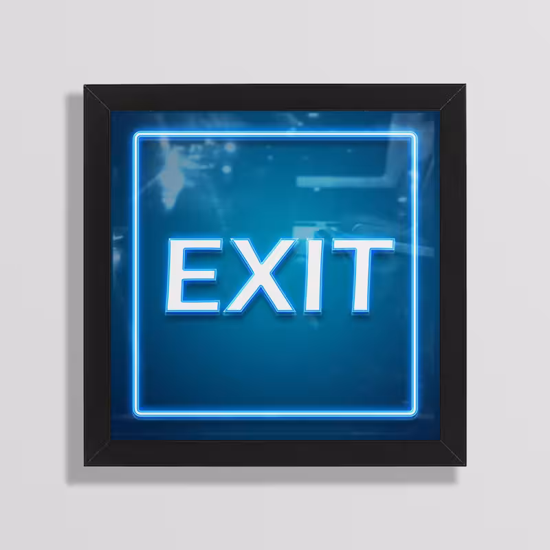 تابلو طرح Exit مدل Mk25 | دنیای قاب