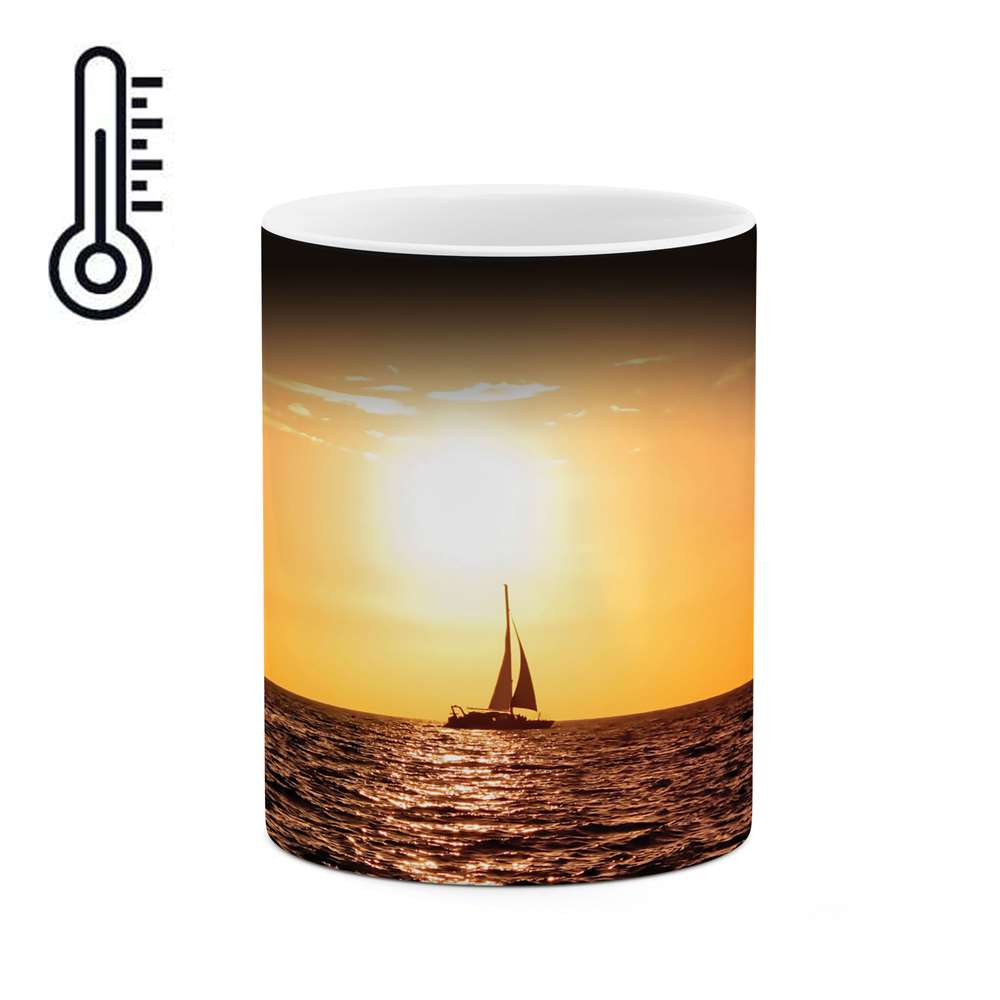 ماگ حرارتی طرح غروب و قایق مدل mgh04966