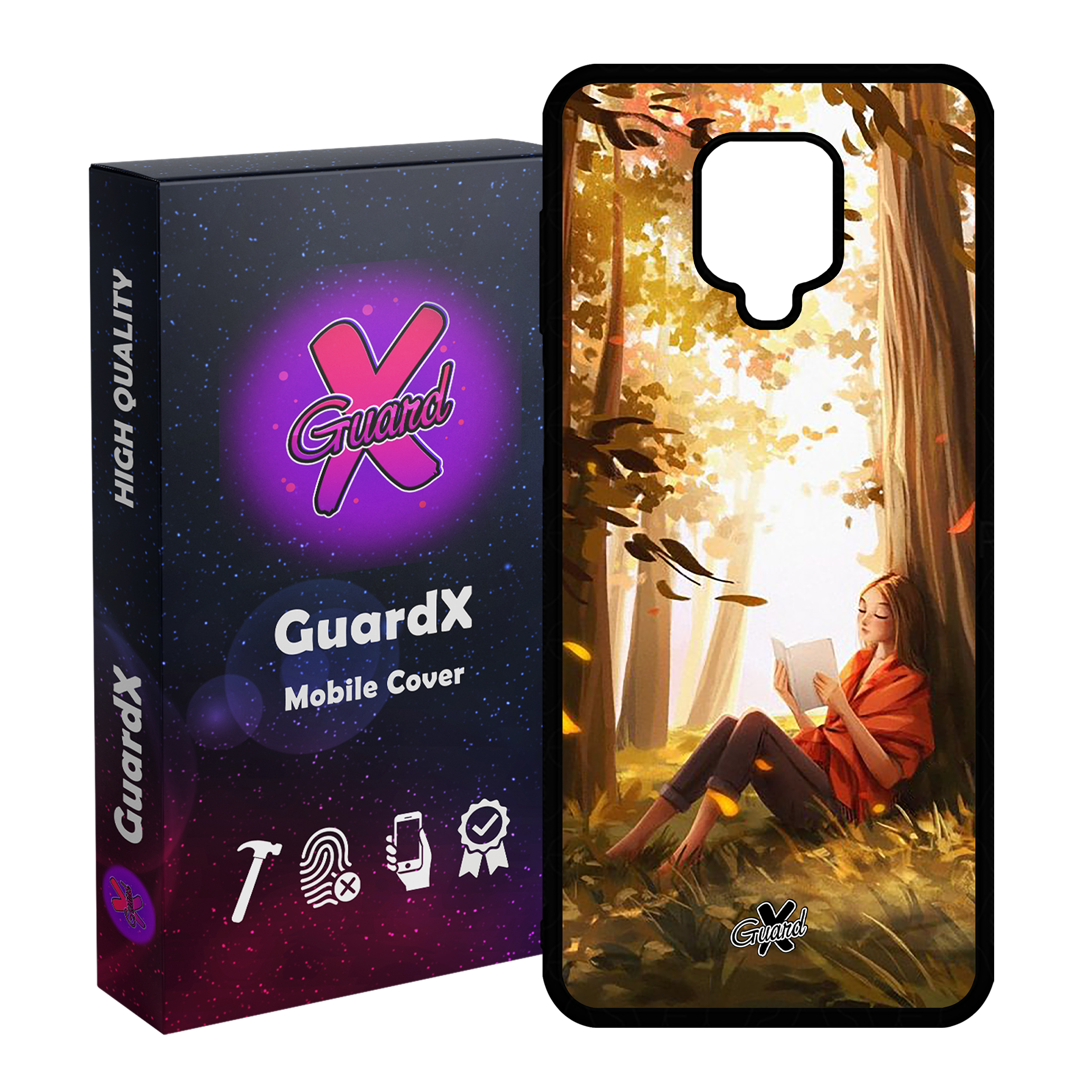 کاور گارد ایکس طرح دختر مدل Glass10276 مناسب برای گوشی موبایل سامسونگ  Redmi Note 9S / Note 9 Pro / Note 9 Pro Max