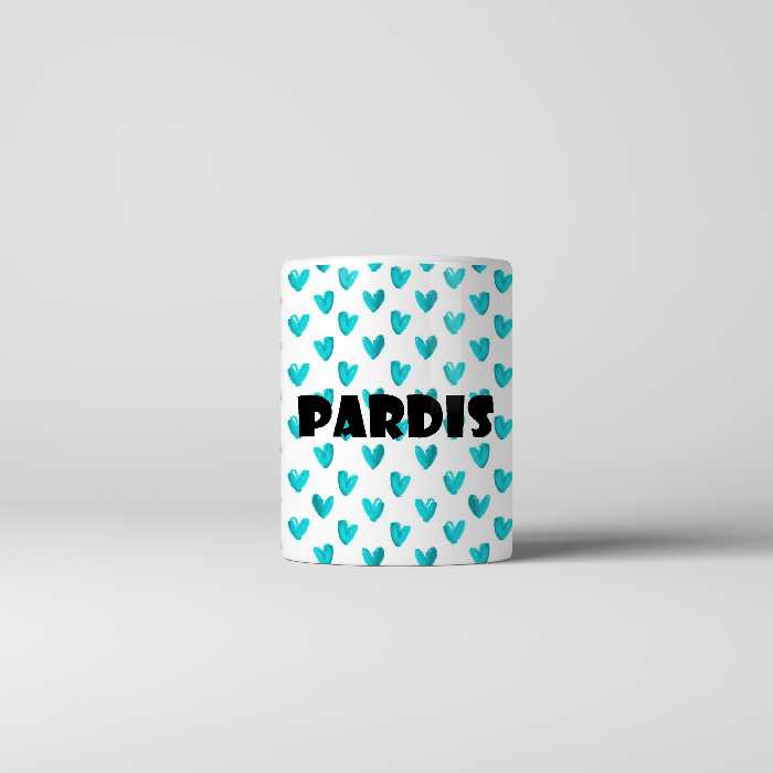 ماگ طرح اسم پردیس مدل قلب کد 737