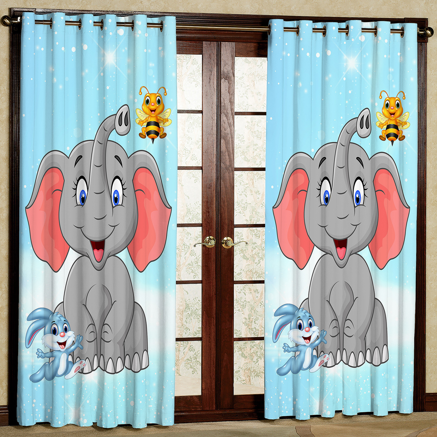 پرده مدل فیل مخمل پانچی کد 4393 سایز 200x140 سانتی متر