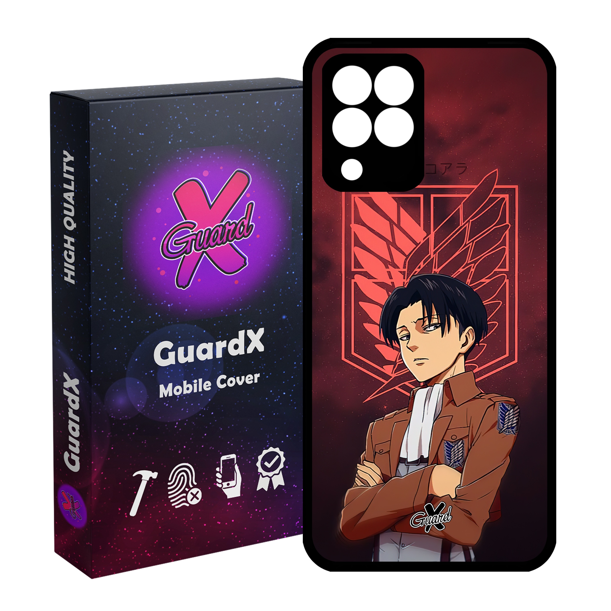 کاور گارد ایکس طرح Levi Anime مدل Glass10478 مناسب برای گوشی موبایل سامسونگ Galaxy M33/M33 5G