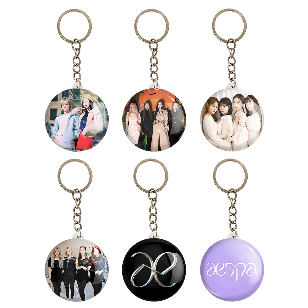 جاکلیدی خندالو مدل گروه آسپا Aespa کد 1147B مجموعه 6 عددی