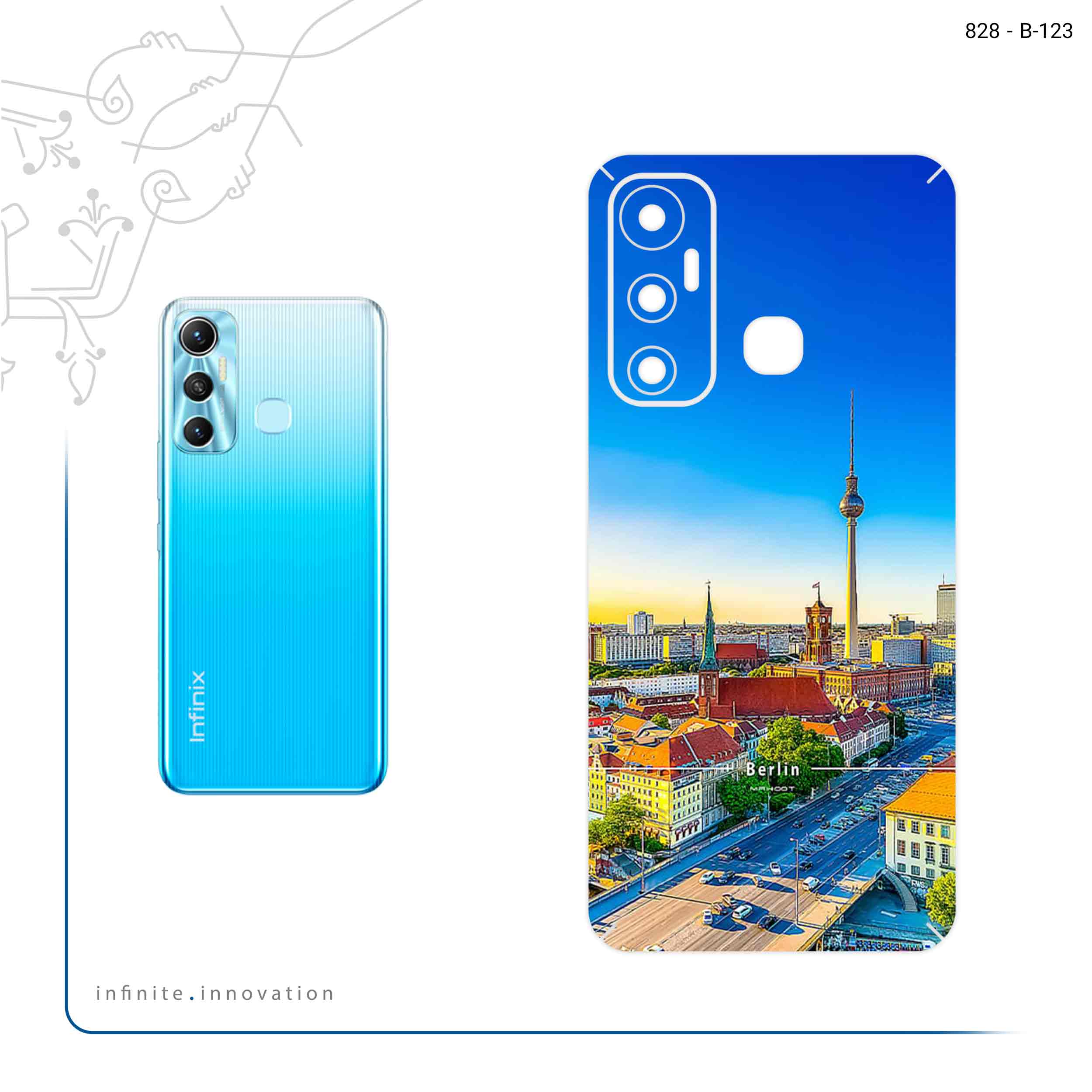 برچسب پوششی ماهوت مدل City of Berlin مناسب برای گوشی موبایل اینفینیکس Hot 11