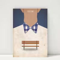 تابلو شاسی گلاک طرح فارست گامپ Forrest Gump کد FMO120 | دنیای قاب