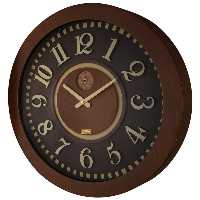 ساعت ديواری چوبی با صفحه برجسته چوبی و موتو ثانيه شمار لوتوس کد محصول: KINGSTON W-9819