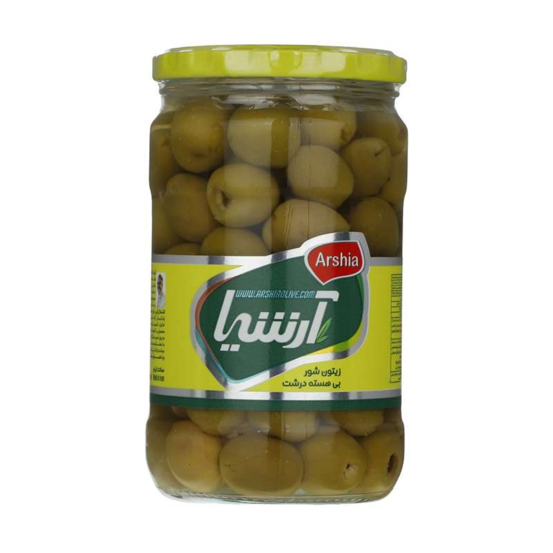 زیتون شور بی هسته درشت آرشیا - 660 گرم 
