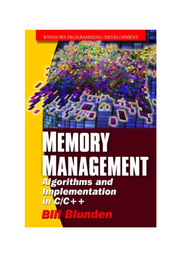 خرید و دانلود نسخه کامل کتاب Memory management: Algorithms and implementation in C/C