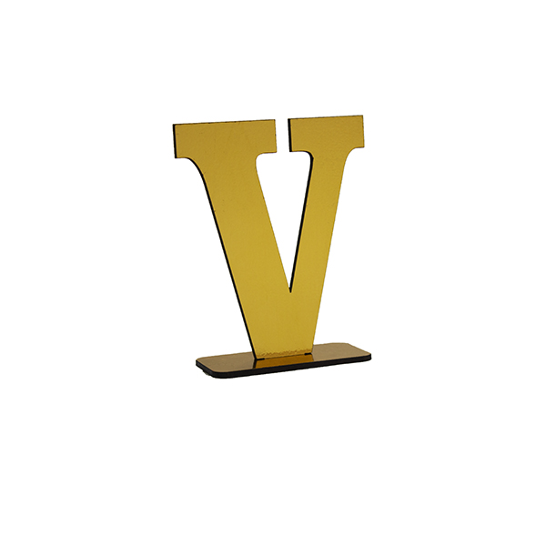 استند رومیزی تزیینی طرح حرف V