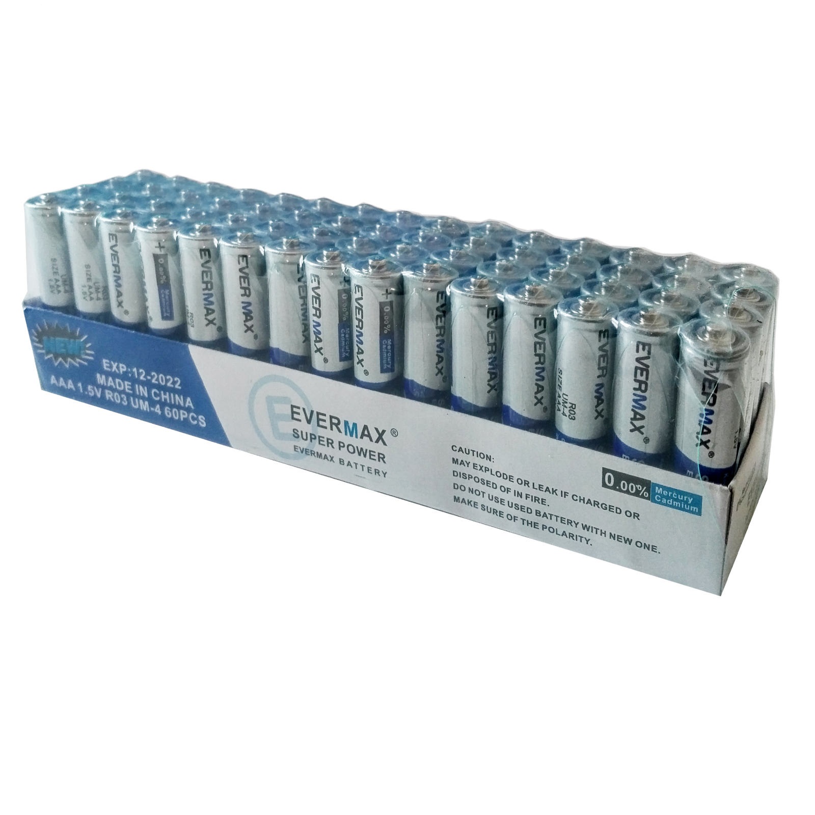 باتری نیم قلمی اورمکس مدل R03 بسته60 عددی