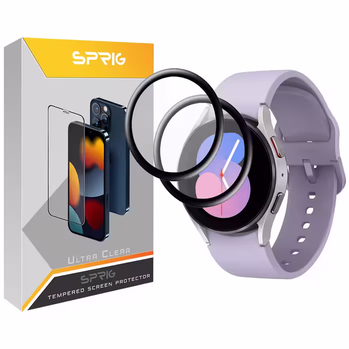 محافظ صفحه نمایش نانو اسپریگ مدل SPG مناسب برای ساعت هوشمند سامسونگ Galaxy Watch 5 40mm بسته دو عددی