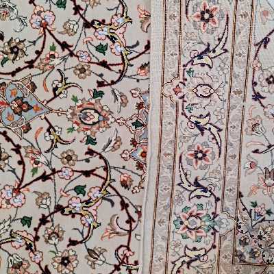 فرش دستبافت یک متری اصفهان آبتین کد 11258