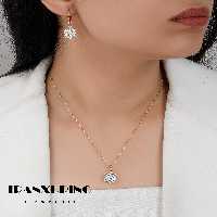 نیم ست بدون زنجیر ژوپینگ اصل با روکش طلا 24 عیار کد XPH46226