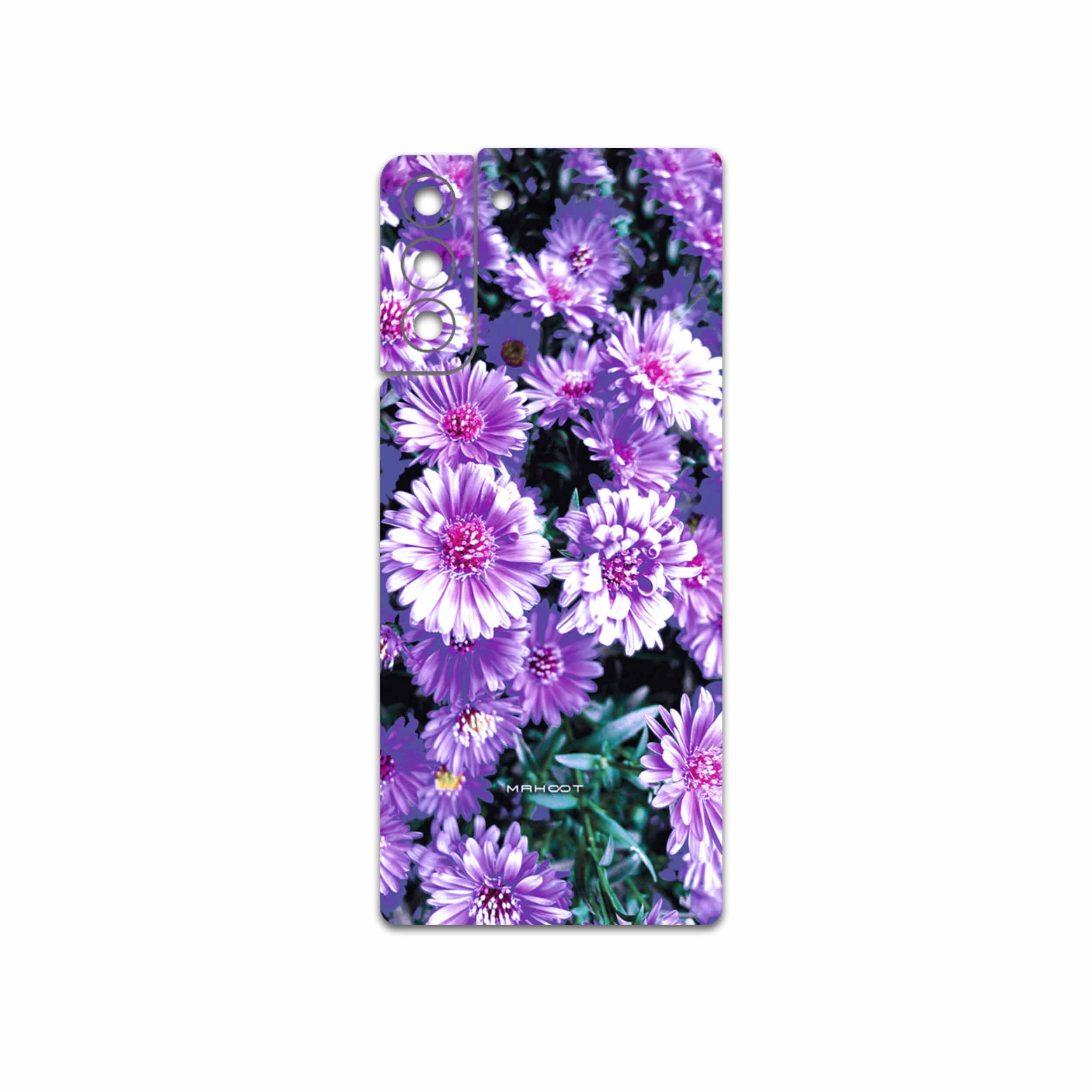 برچسب پوششی ماهوت مدل Purple-Flower مناسب برای گوشی موبایل سامسونگ Galaxy S21 Plus 5G