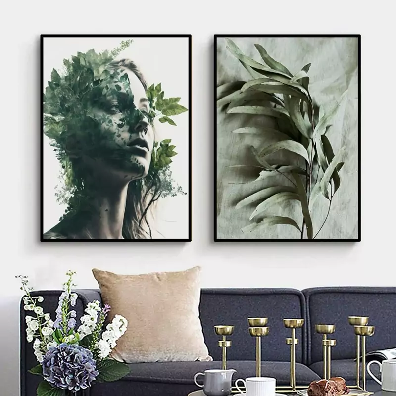 تابلو دکوراتیو مدرن 2 تایی رویش دو تیکه منظم | دنیای قاب