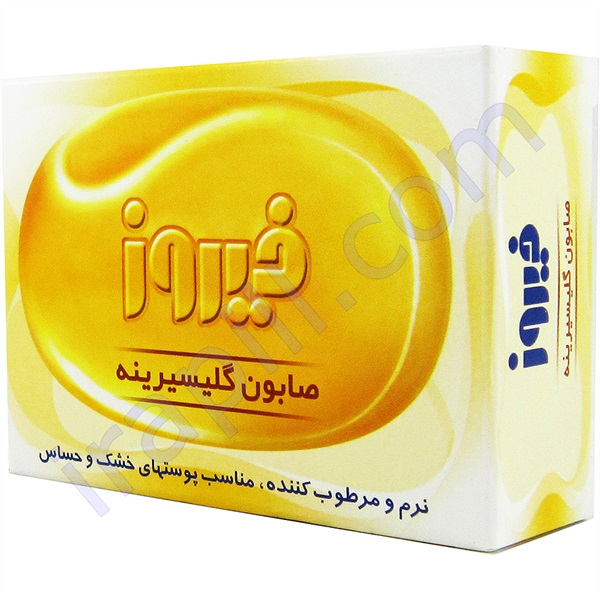 صابون گلیسیرینه فیروز مناسب پوست های خشک و حساس 100 گرم