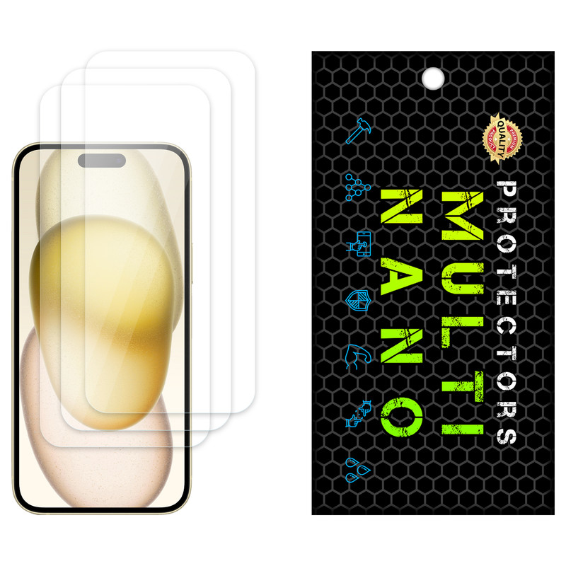 محافظ صفحه نمایش مولتی نانو مدل X-S3N مناسب برای گوشی موبایل اپل iPhone 15 Plus بسته سه عددی | کالا برتری