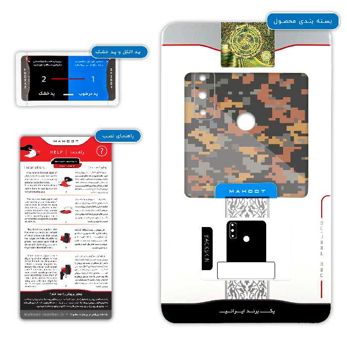 برچسب پوششی ماهوت مدل Army-Autumn-pixel مناسب برای گوشی موبایل هوآوی Y8s