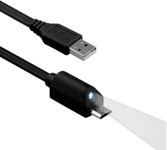 کابل تبدیل یو اس بی به میکرو یو اس بی-ال ای دی نزتک مدل 1.8