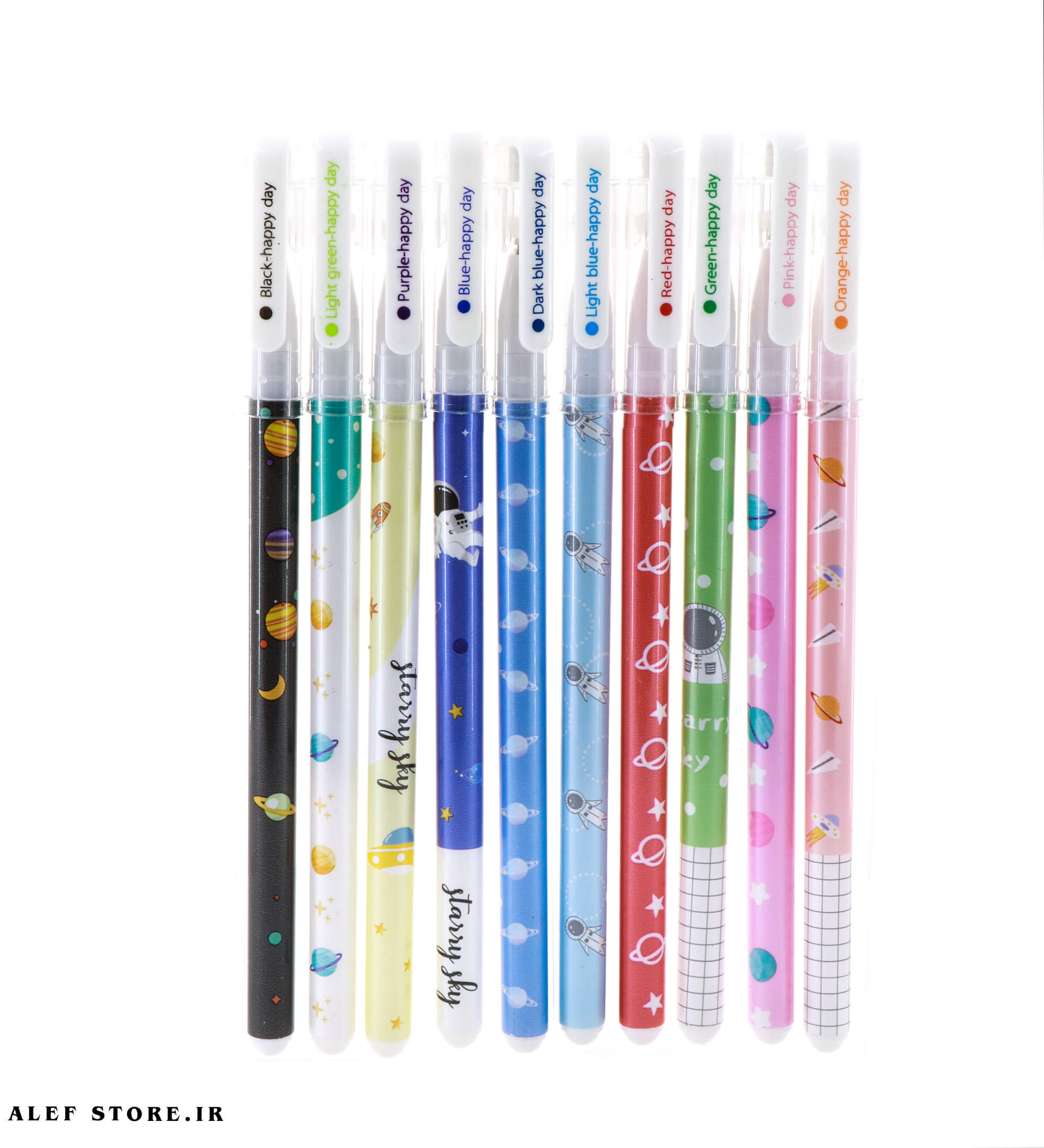 روان نویس 10 رنگ هپی دی طرح فضا نورد