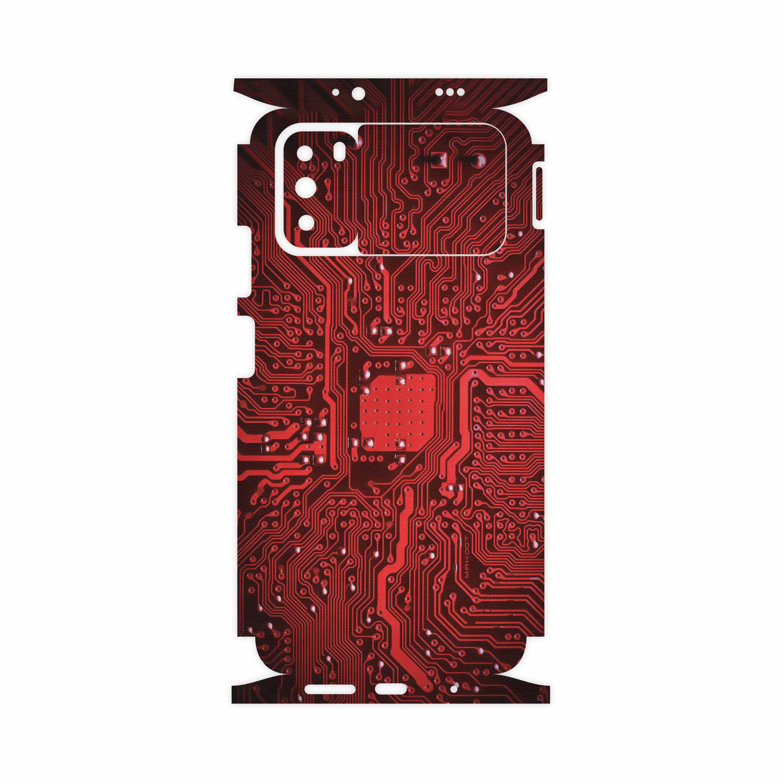 برچسب پوششی ماهوت مدل Red Printed Circuit Board-FullSkin مناسب برای گوشی موبایل شیائومی Poco M3
