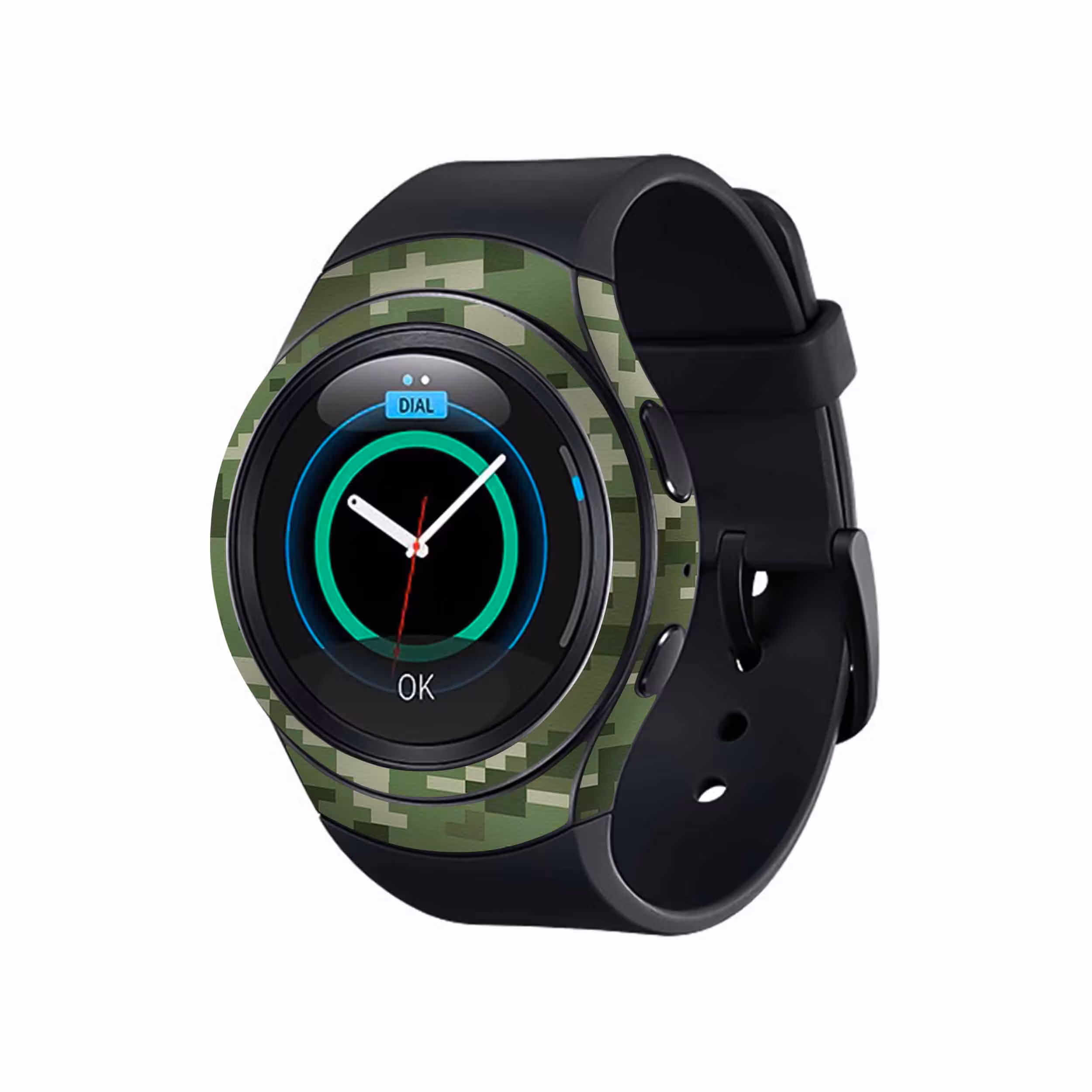 برچسب ماهوت طرح Army_Green_Pixel مناسب برای ساعت هوشمند سامسونگ Galaxy Gear S2