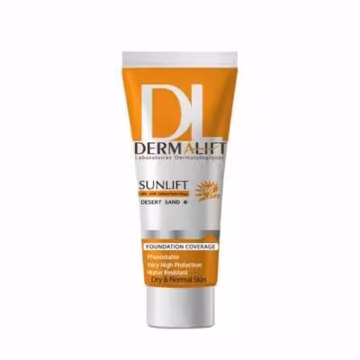 کرم ضد آفتاب SPF50 درمالیفت مناسب پوست های خشک و معمولی شماره 4 حجم 40 میلی لیتر - شن صحرایی