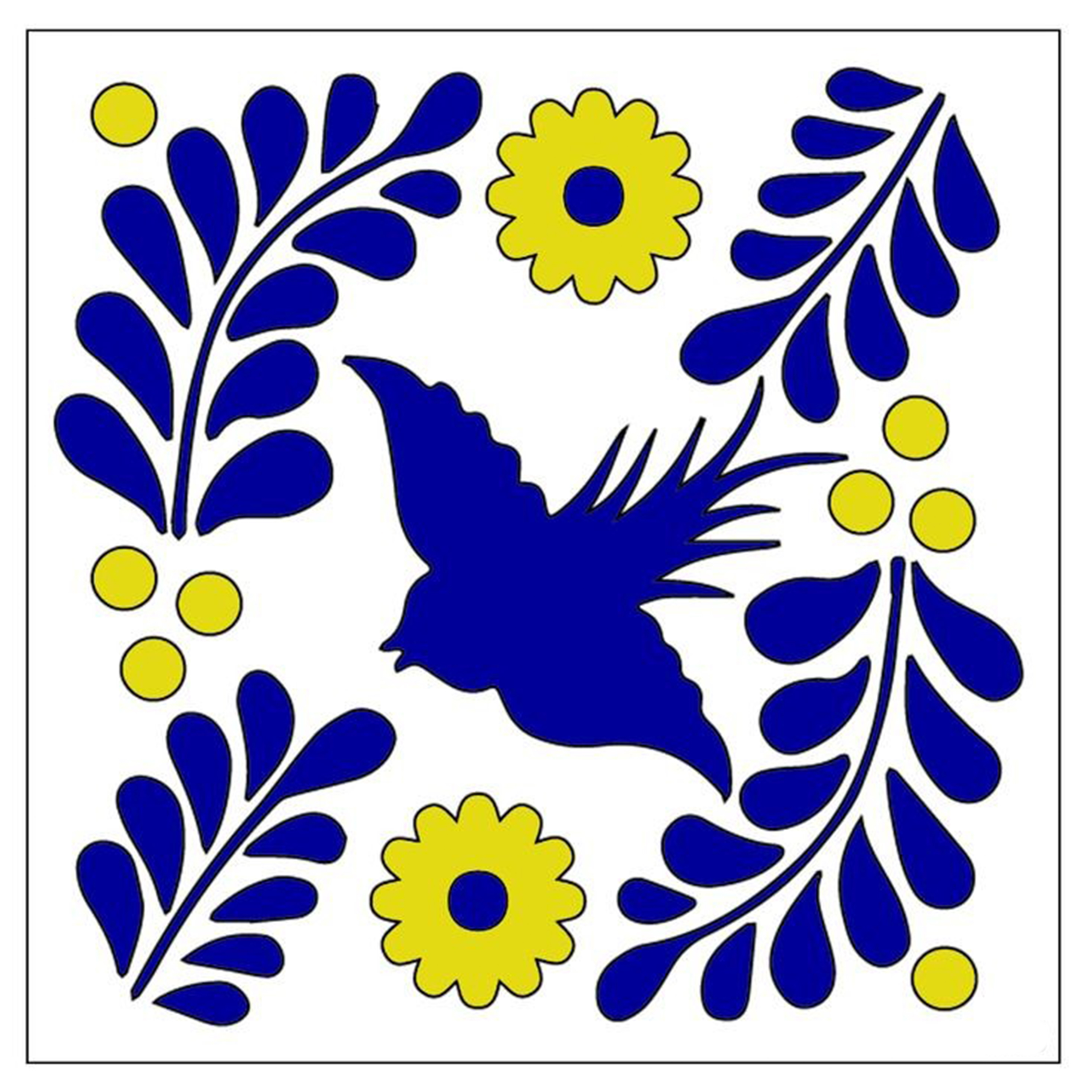 کاشی گلاک مدل سنتی ایرانی طرح پرنده کد TT114